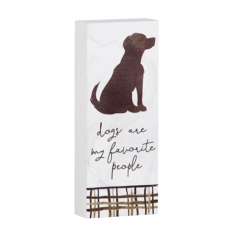 Tabletop Décor Vertical Block - Favourite Dog