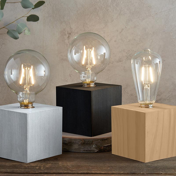 Edison Lamp-White Wash