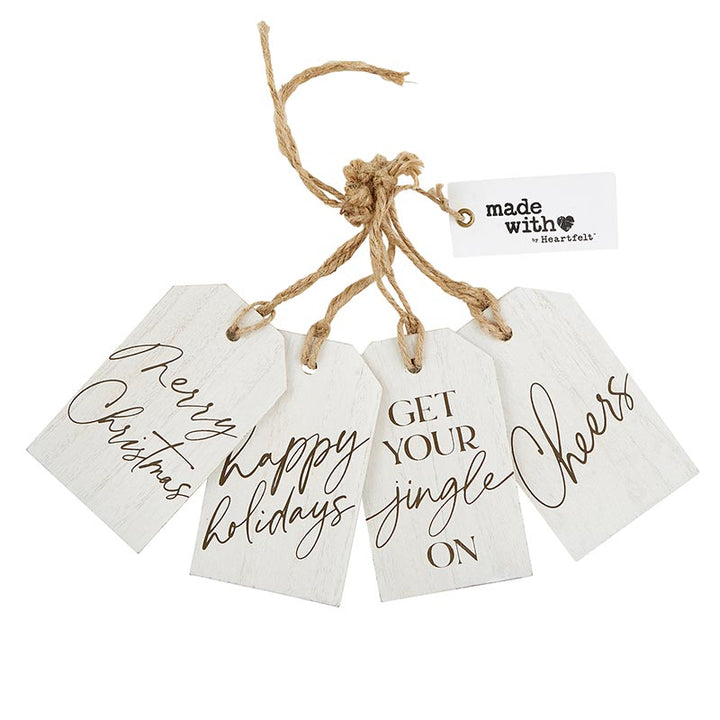 Wood Tag Set - Merry Christmas