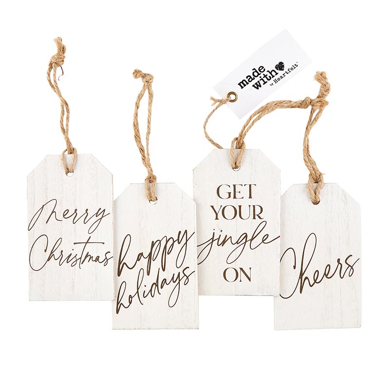 Wood Tag Set - Merry Christmas
