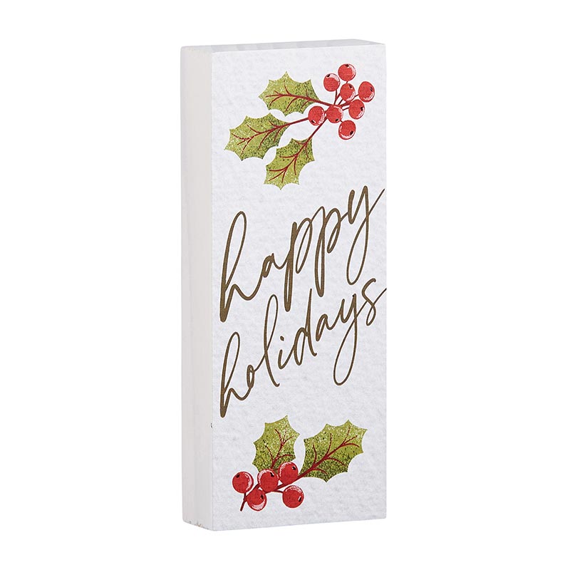 Tabletop Décor Vertical Block - Holidays