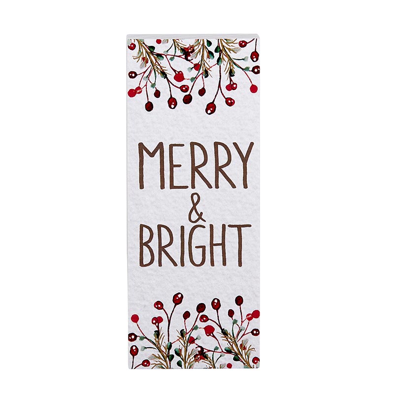 Tabletop Décor Vertical Block - Merry and Bright