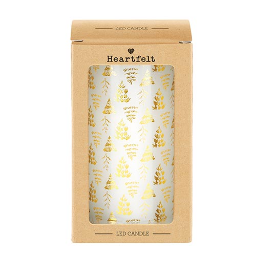 LED Candle MED - Gold Trees