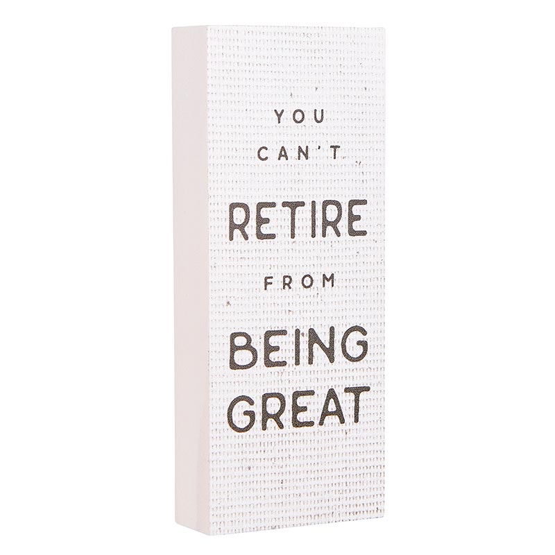 Tabletop Décor Vertical Block - Retire Great