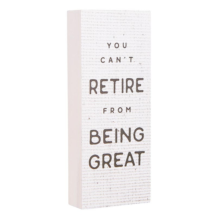 Tabletop Décor Vertical Block - Retire Great
