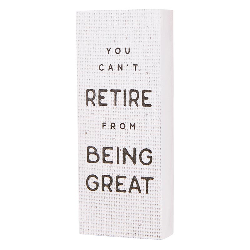 Tabletop Décor Vertical Block - Retire Great