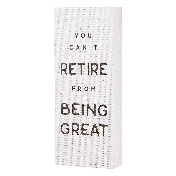 Tabletop Décor Vertical Block - Retire Great