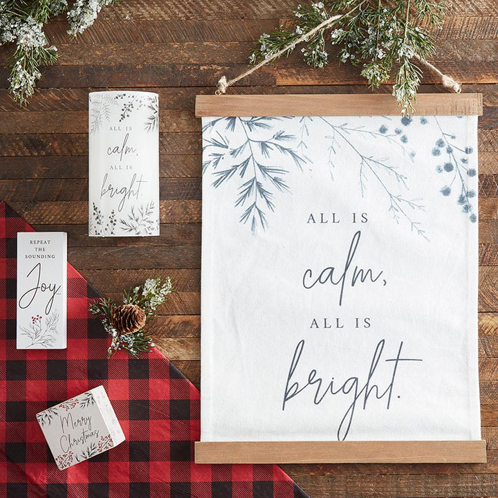 Framed Canvas Banner - All is Calm