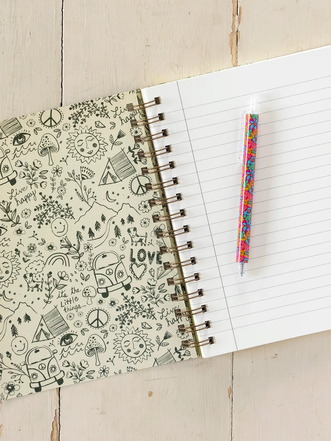 Spiral Notebook - Wildflower Border