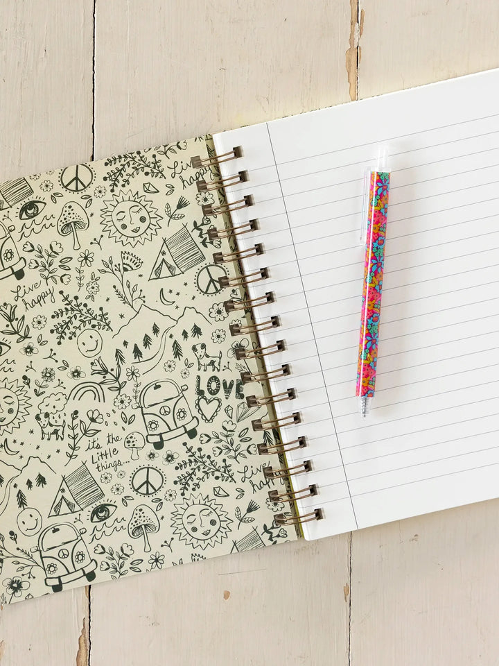 Spiral Notebook - Wildflower Border