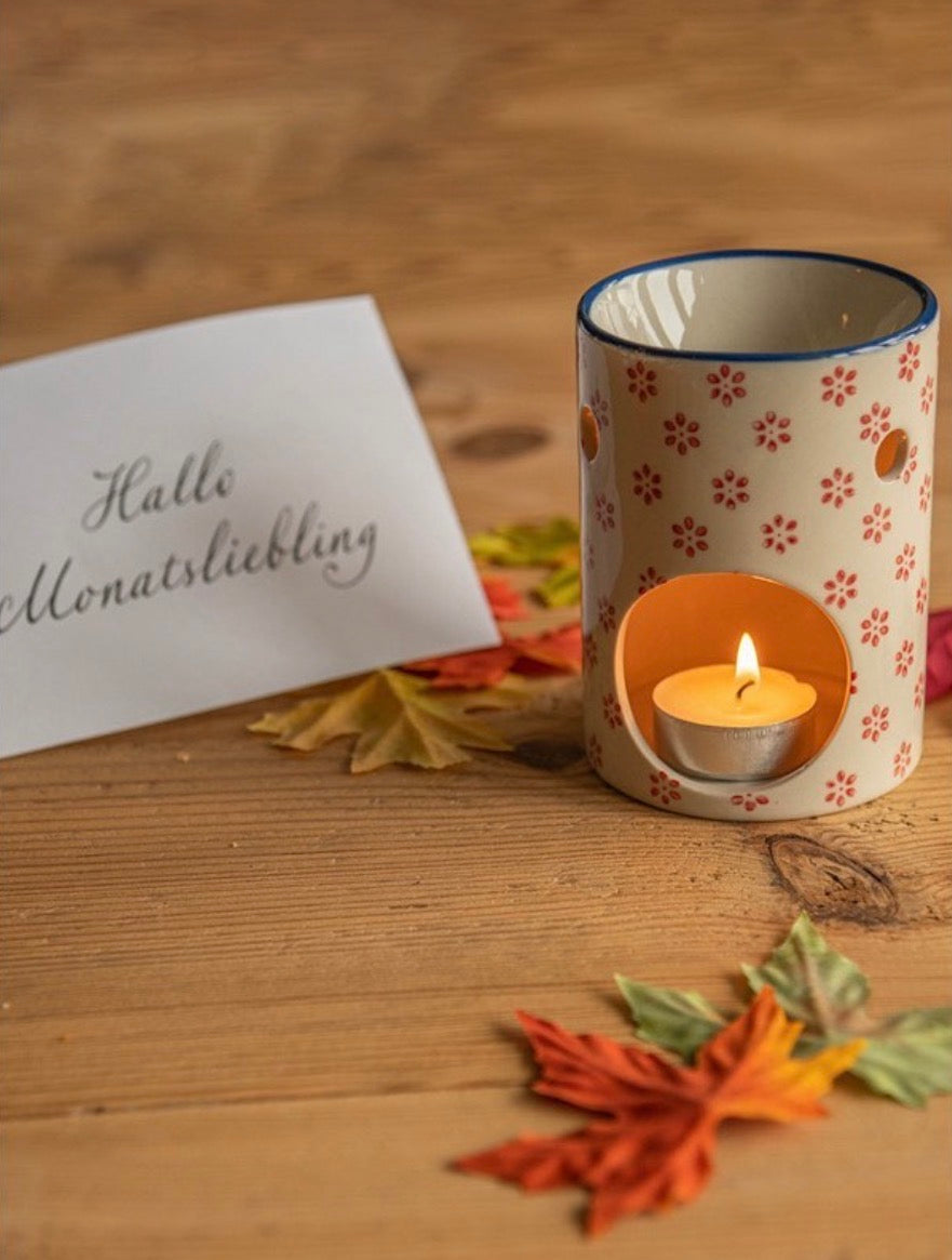 SCENTED OIL LAMP RED DAISY
