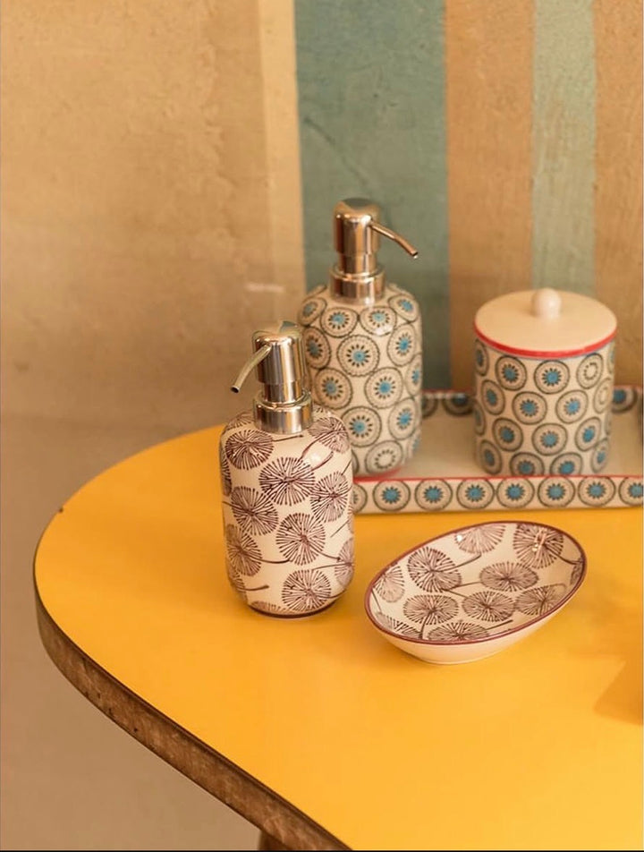 SOAP DISPENSER BLUE DAISY