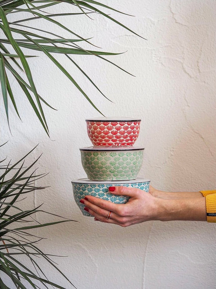STORAGE BOWL W/LID FAN MED 15CM