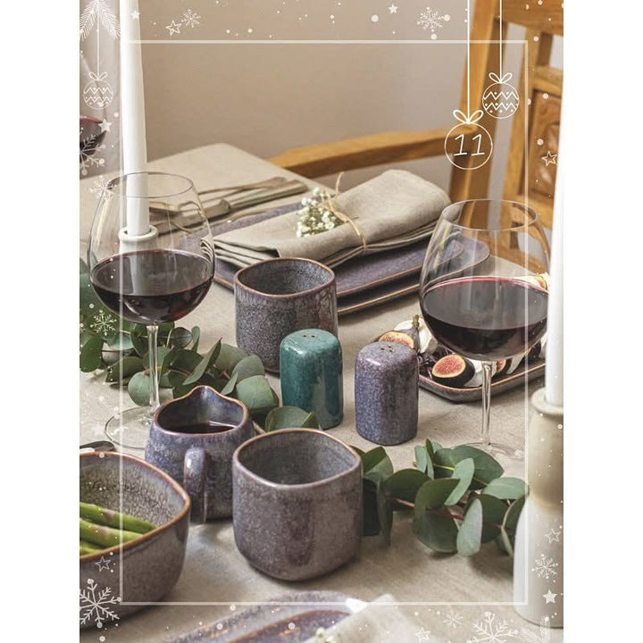 SALT/PEPPER STONEWARE EMER/LAVENDER