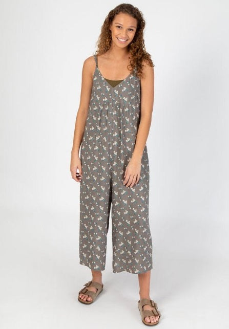 JUMPSUIT ADJUSTABLE COCOA DAISIES LGE