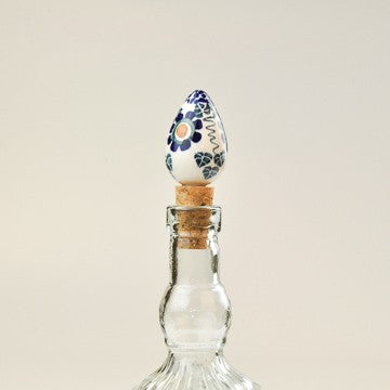 BOTTLE STOPPER TEARDROP FLORAL SYMMETRY