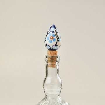 BOTTLE STOPPER TEARDROP SKY & SEA FLOWERS