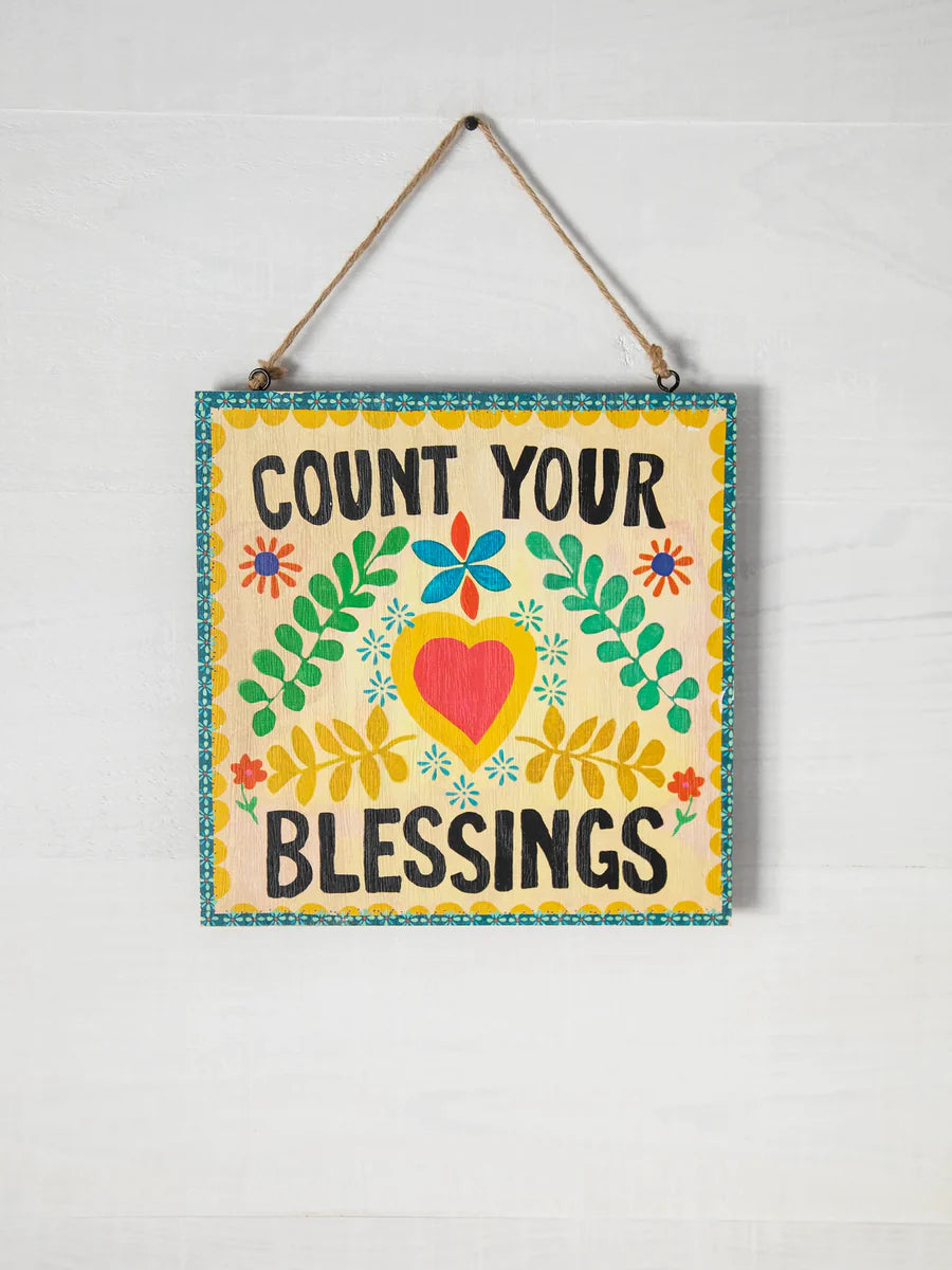 Wooden Porch Sign - Count Your Blessing