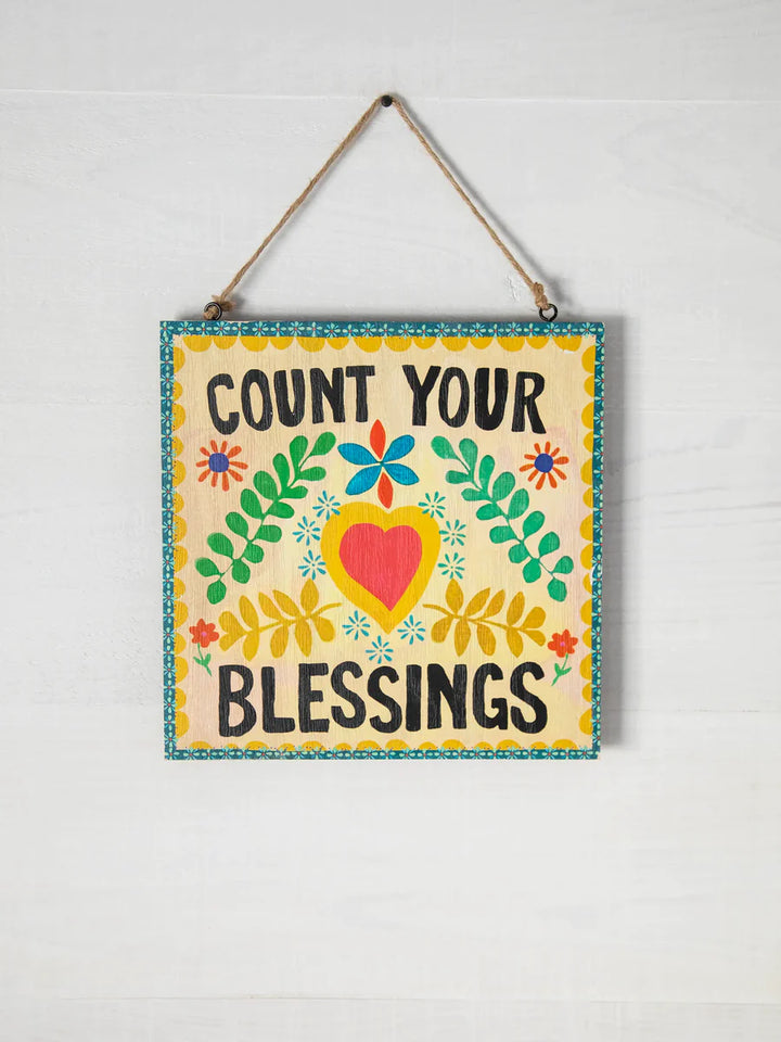 Wooden Porch Sign - Count Your Blessing