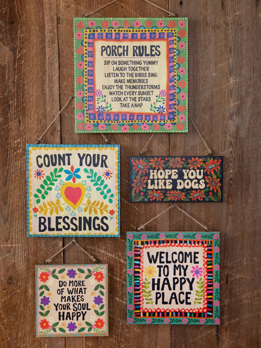 Wooden Porch Sign - Count Your Blessing