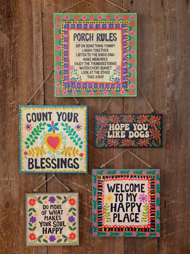 Wooden Porch Sign - Count Your Blessing