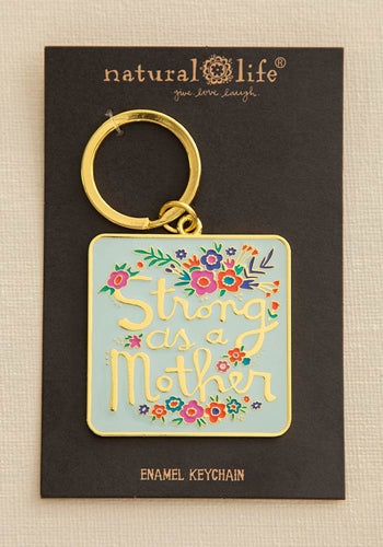 KEYCHAIN ENAMEL STRONG AS A MOTHER
