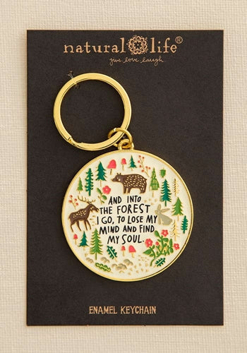 KEYCHAIN ENAMEL INTO THE FOREST