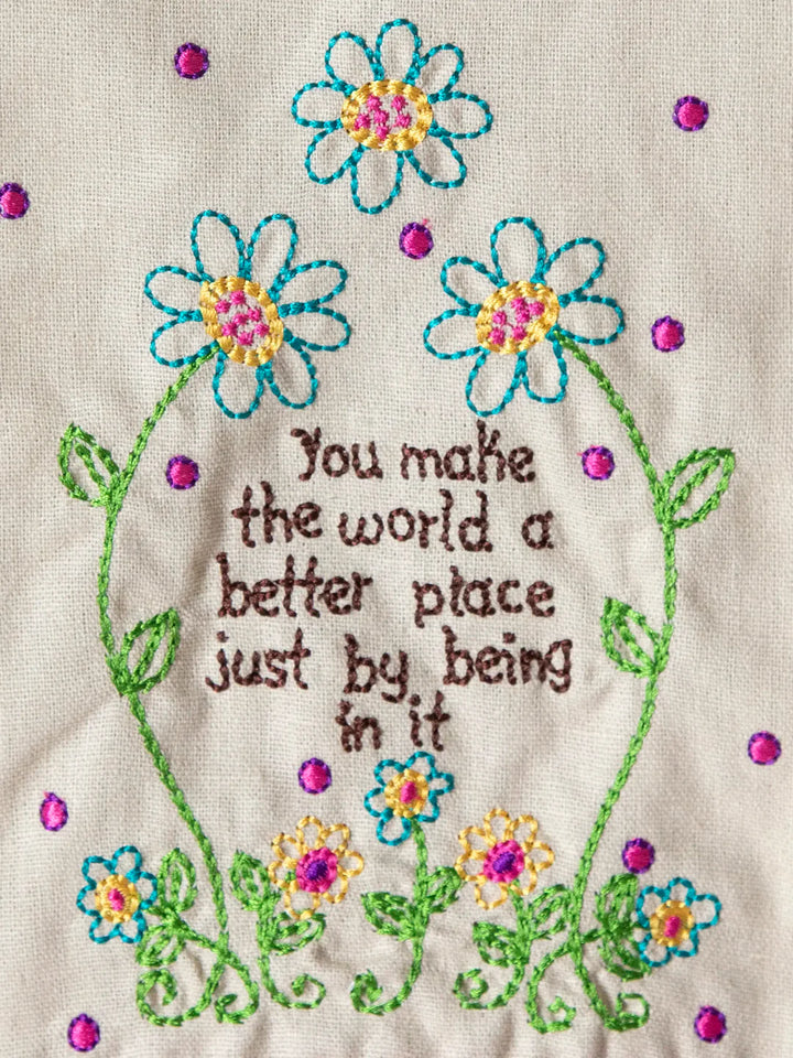 Linen Hand Towel - You Make The World
