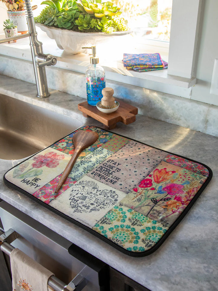 Reversible Dish Drying Mat - Patchwork