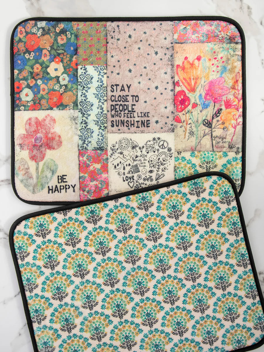 Reversible Dish Drying Mat - Patchwork