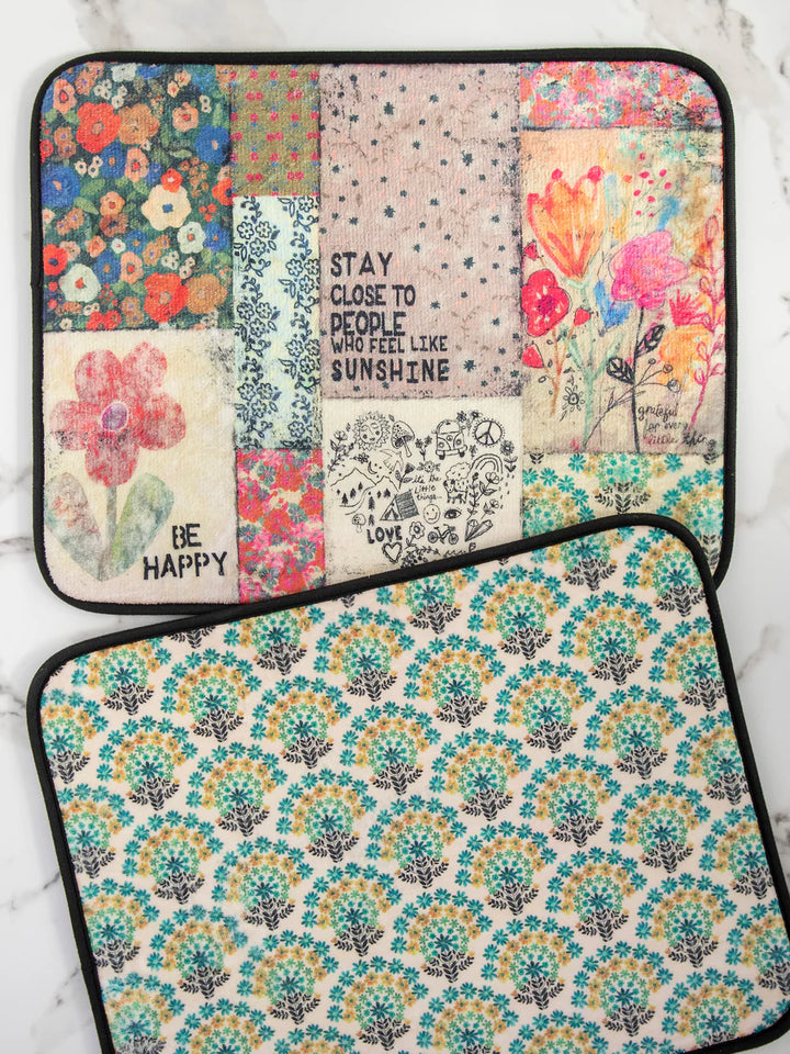 Reversible Dish Drying Mat - Patchwork