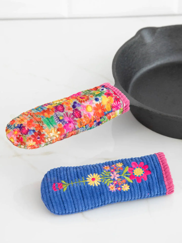 Pot Handle Covers Set/2- Flower patchwork