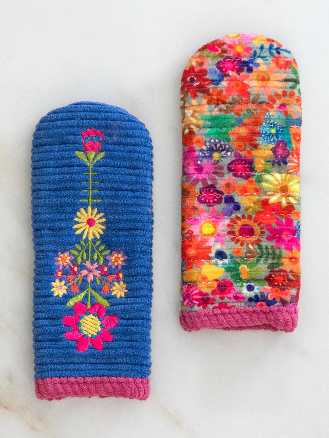 Pot Handle Covers Set/2- Flower patchwork