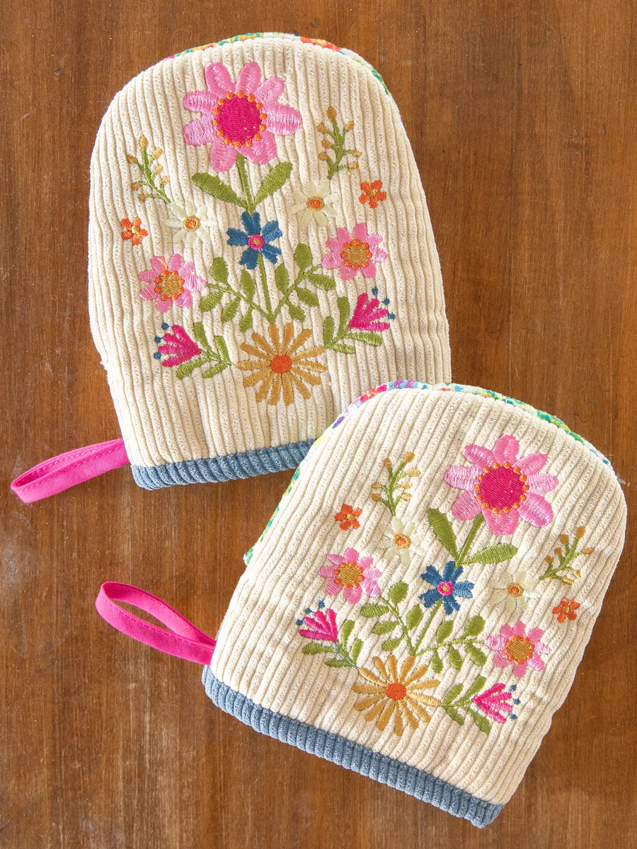 Embroidered Mini Oven Mitt - Set/2
