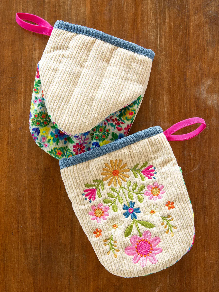 Embroidered Mini Oven Mitt - Set/2