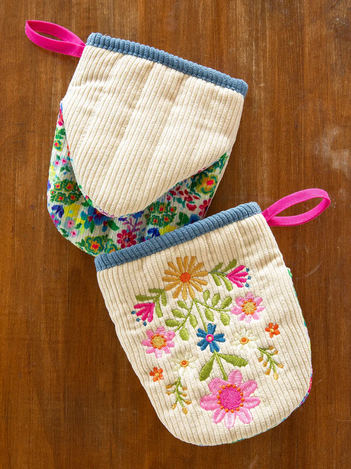 Embroidered Mini Oven Mitt - Set/2