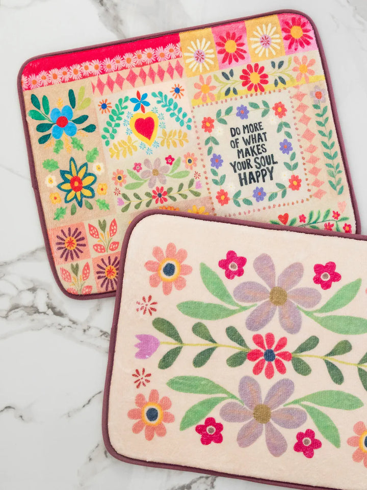 Reversible Dish Drying Mat - More Happy