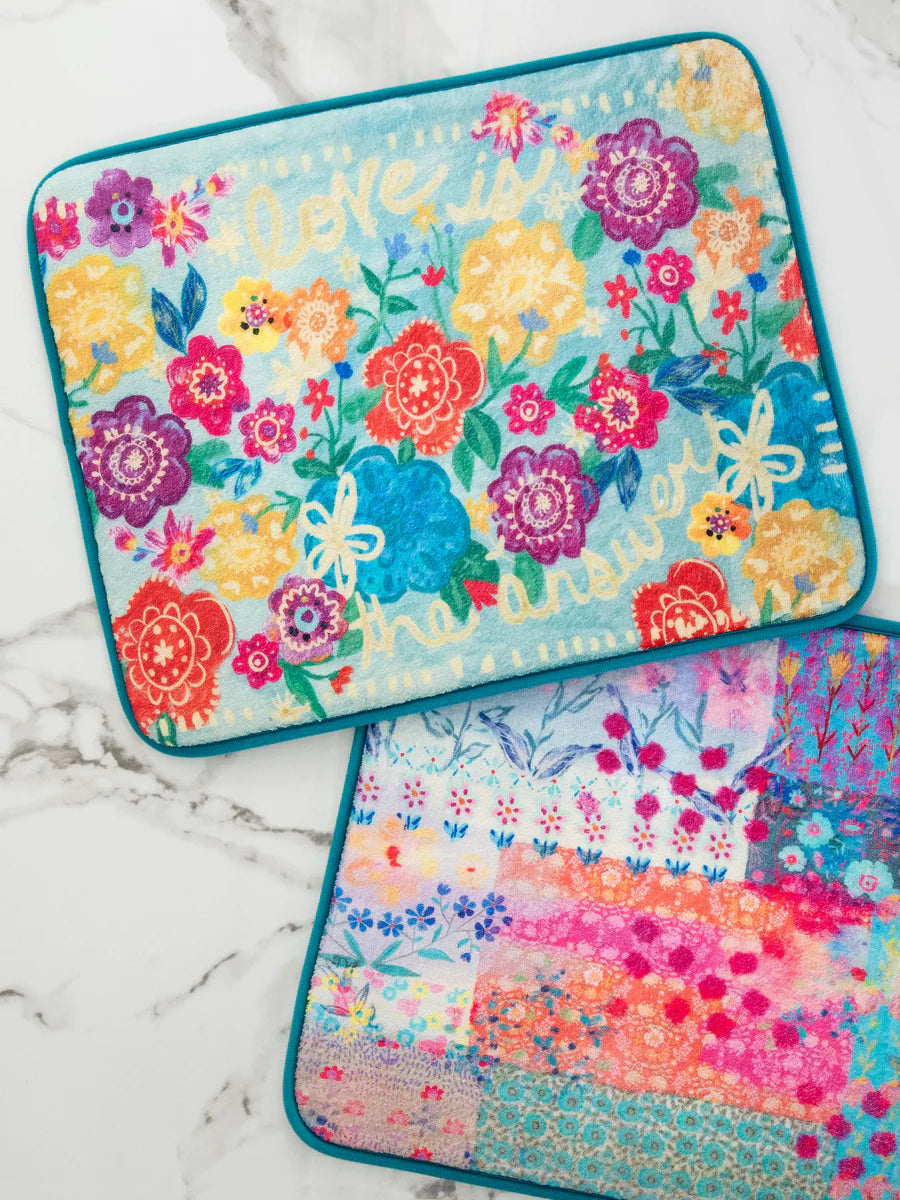 Reversible Drying Mat - Love Is The Answer