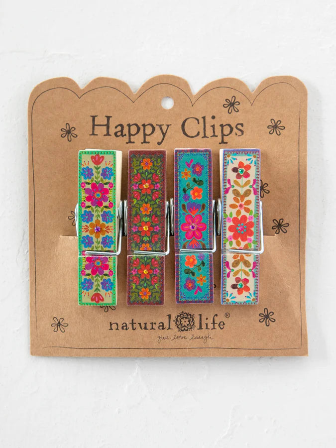 Happy Clips - Multi Folk Flower