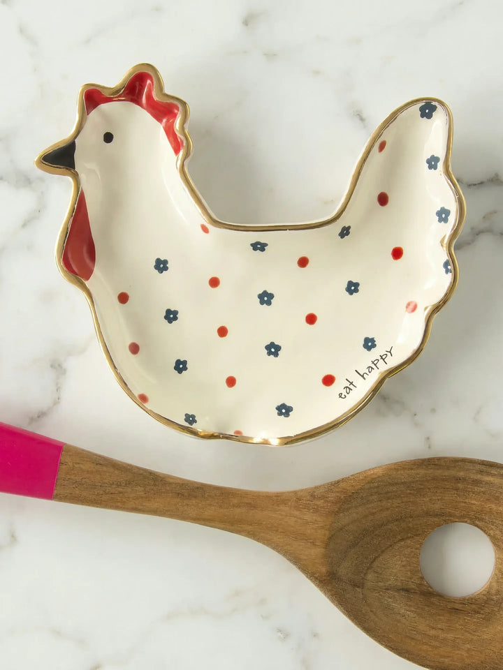 Spoon Rest - Eat Happy Chicken