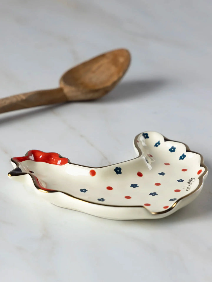 Spoon Rest - Eat Happy Chicken