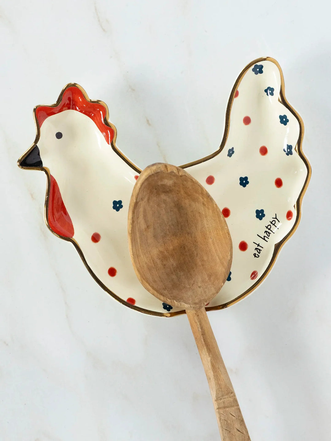 Spoon Rest - Eat Happy Chicken