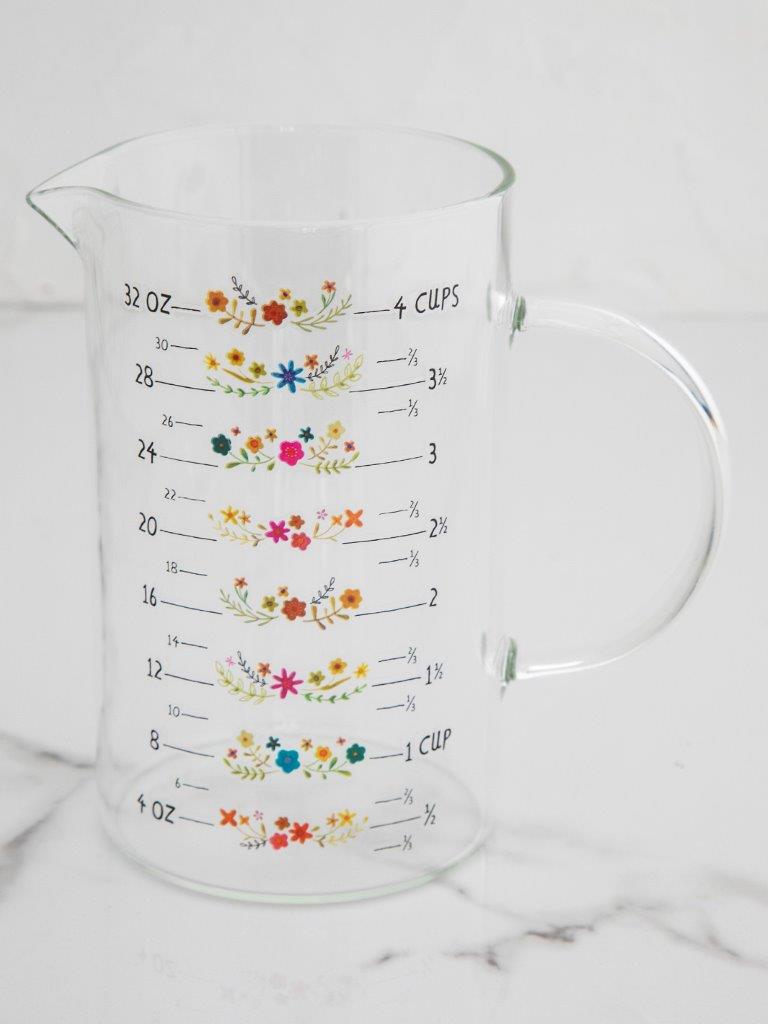 Hand Blown Glass Measuring Cup