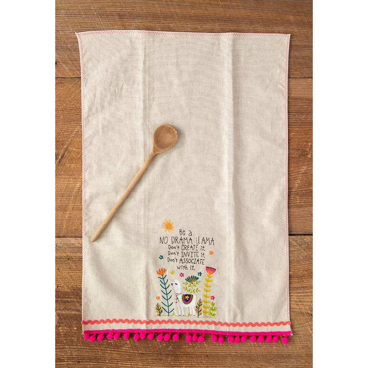 Linen Hand Towel No Drama Llama