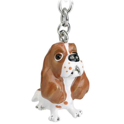 Key Ring/Bag Charm Cavalier King Charles Spaniel Blenheim