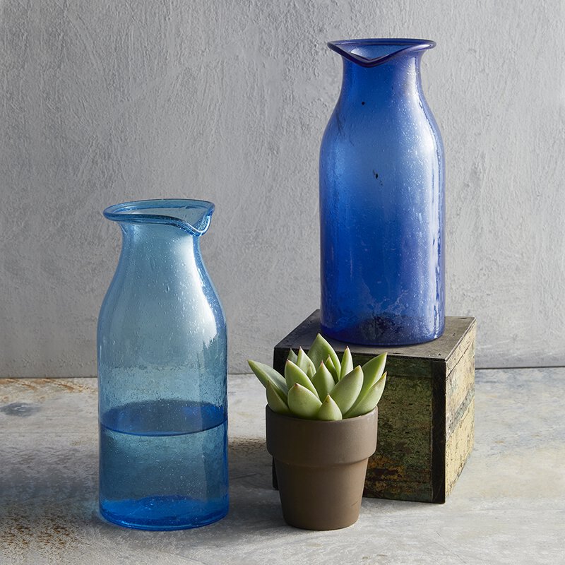 Medium Carafe Vase - Turquoise