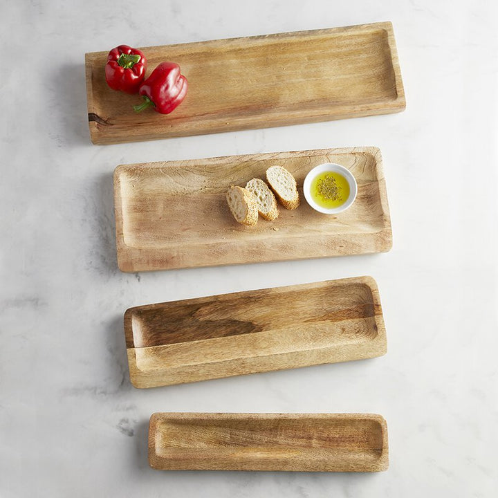 Wooden Rectangular Tray Long