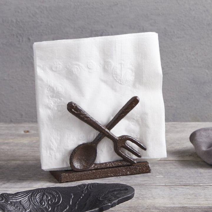 Paper Holder Spoon and Fork - Cast Iron