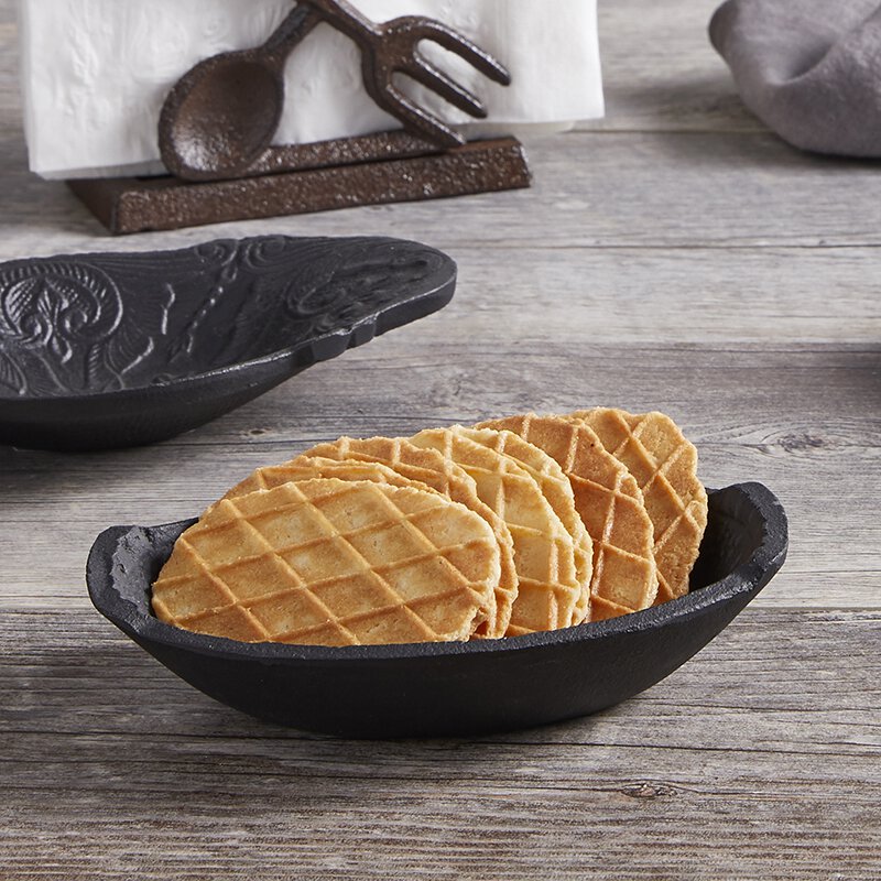 Oval Bowl Embossed - Cast Iron