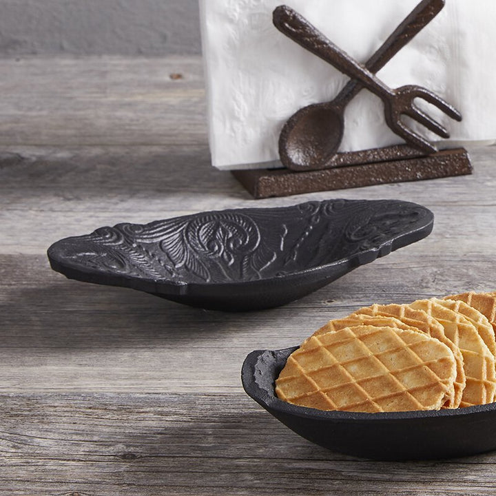 Oval Bowl Ornate - Cast Iron